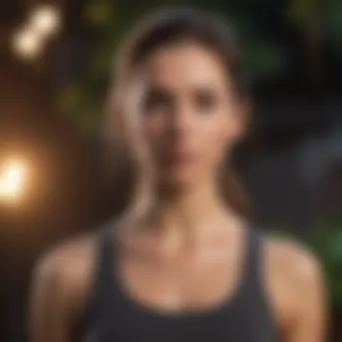 Yoga for a Thinner Face A serene individual practicing yoga outdoors for relaxation and facial toning.