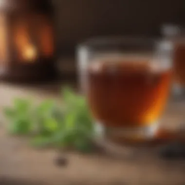 Herbal Remedies to Aid Sleep Relaxing herbal tea prepared for evening consumption.