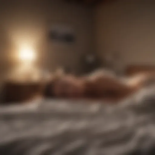 A serene bedroom setup promoting relaxation and sleep.