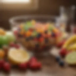 Colorful array of healthy foods rich in fiber and protein.