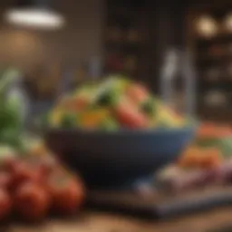 A balanced meal showcasing colorful vegetables and lean protein.