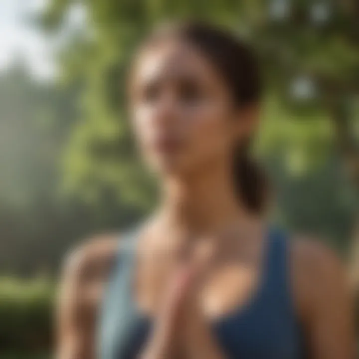 A serene individual practicing yoga in a tranquil outdoor setting, showcasing the importance of physical activity.