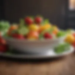 A vibrant plate of fresh fruits and vegetables emphasizing healthy eating