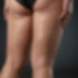 Before and after thigh skin tightening transformation