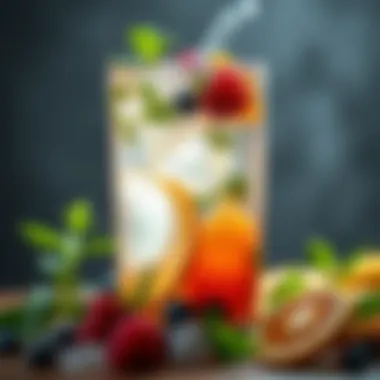 Herbal Infused Drink for Hydration Hydrating drink infused with herbs and fruits