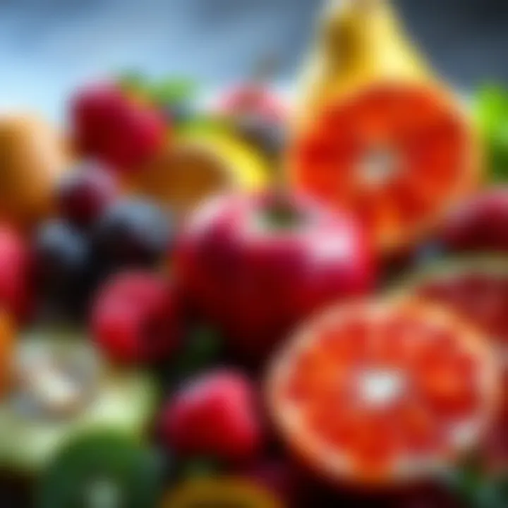 Vibrant Fruits for Immune Support A selection of vibrant fruits packed with vitamins