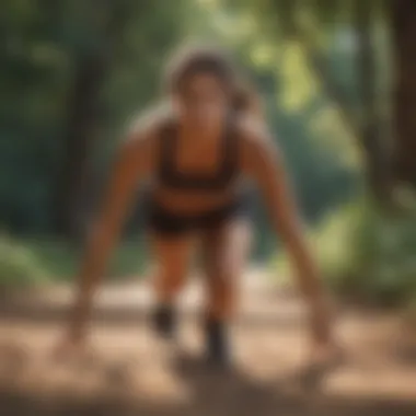 Person engaging in an invigorating outdoor workout