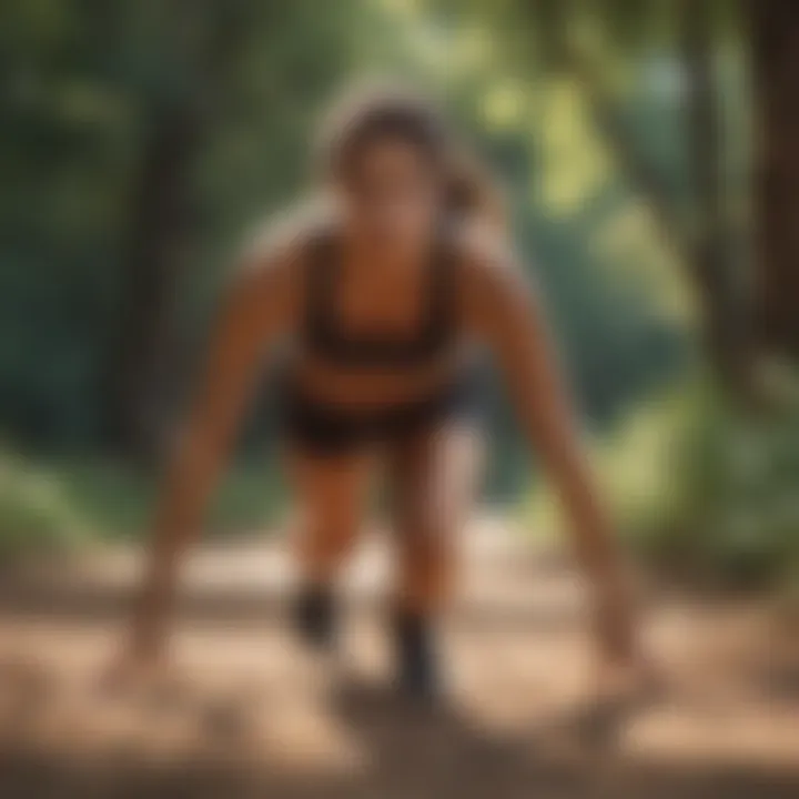 Person engaging in an invigorating outdoor workout