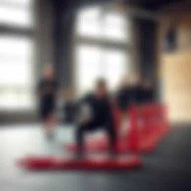 Group Strength Training with Sledges A group session utilizing workout sledges for strength training