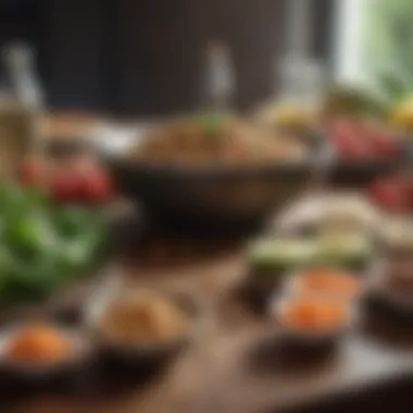 Diverse Ingredients for Balanced Meals Variety of nutritious ingredients