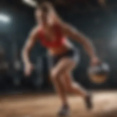 Athletic Performance Enhancement An athlete engaged in a high-intensity workout showcasing their performance