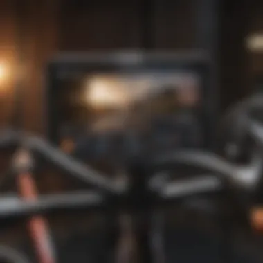 Detailed view of advanced features on a workout bike screen