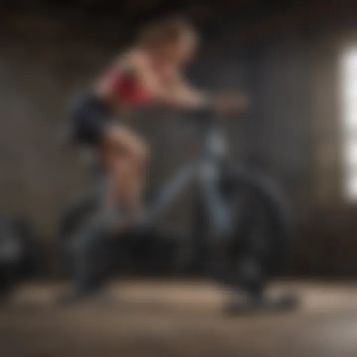 Modern workout bike with a high-resolution display