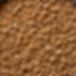 A close-up of a bowl filled with various types of cereals, highlighting their textures.