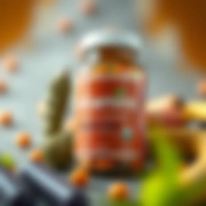 Artistic depiction of vitamins and their benefits