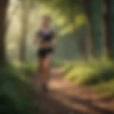 Individual enjoying a nature run as part of their fitness regimen