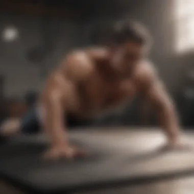 Core Strengthening Exercise An individual performing a core-strengthening exercise on a mat