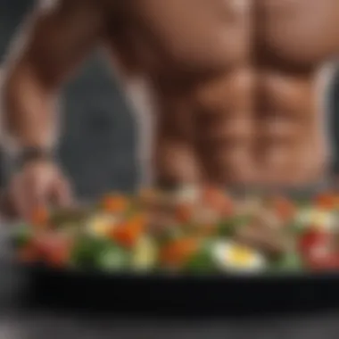 Balanced Nutrition for Defined Abs A healthy meal featuring lean protein and vegetables