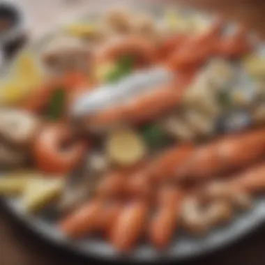 Seafood Protein Options Delicious seafood platter showcasing high-protein options.