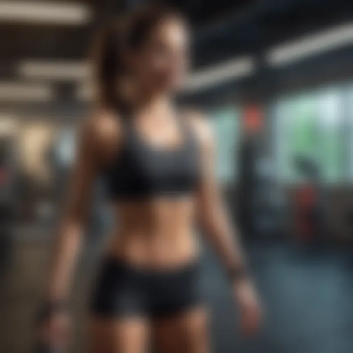 An individual engaging in a fitness routine.