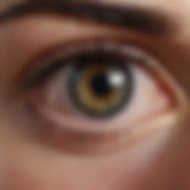 Close-up of an eye showing blurred vision effect