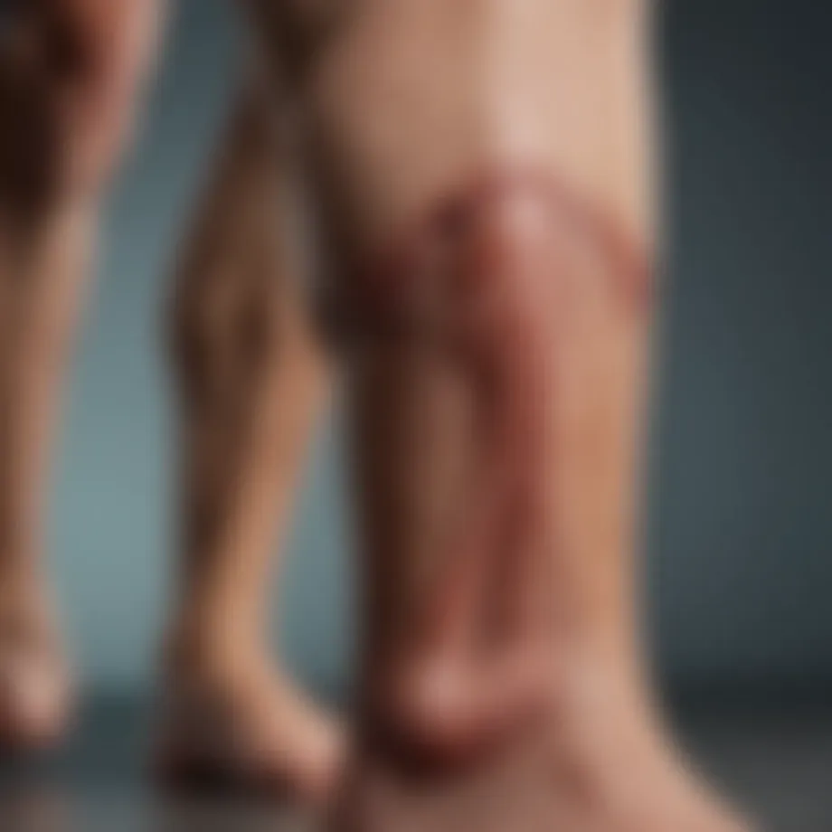 Illustration of calf muscles showing common cramp areas