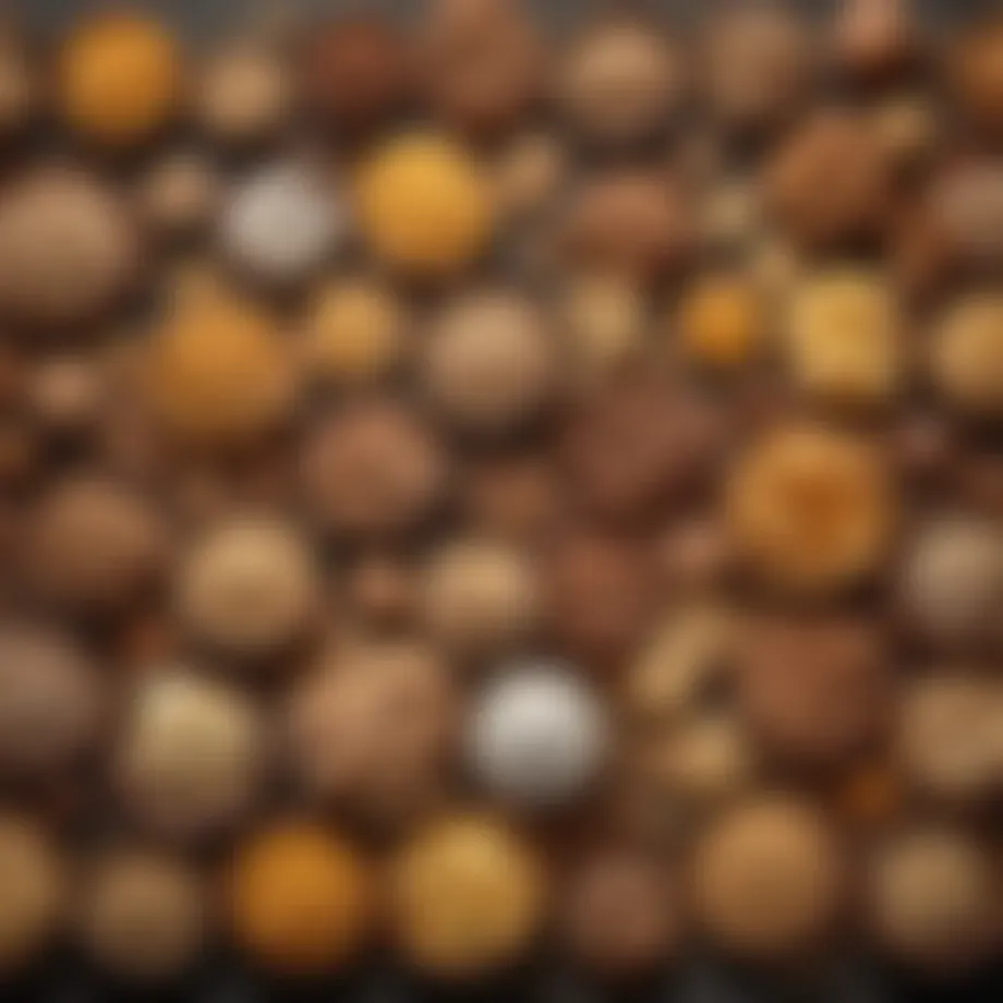 Illustration of various carbohydrate types