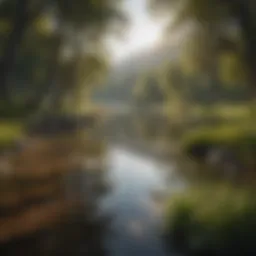 A serene landscape representing tranquility and calm