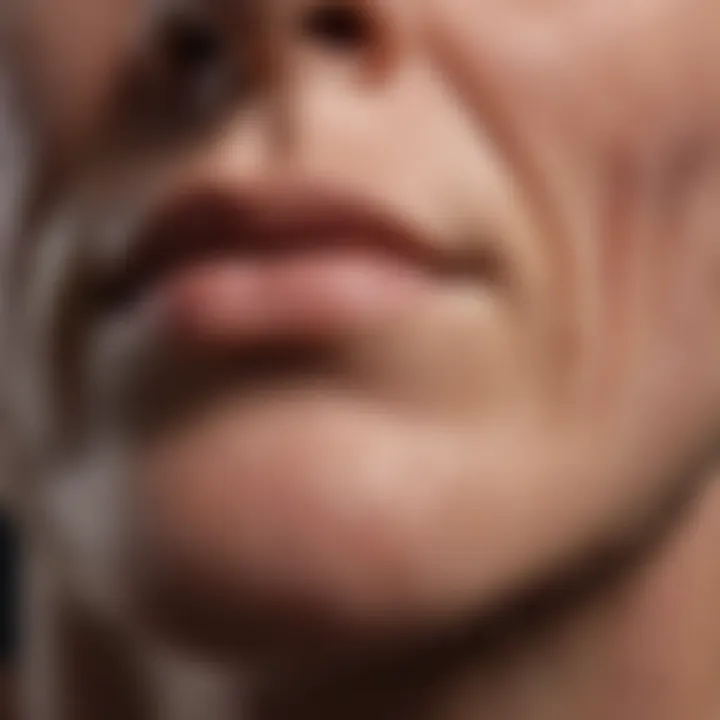 Detailed diagram illustrating the skin layers affected by hives
