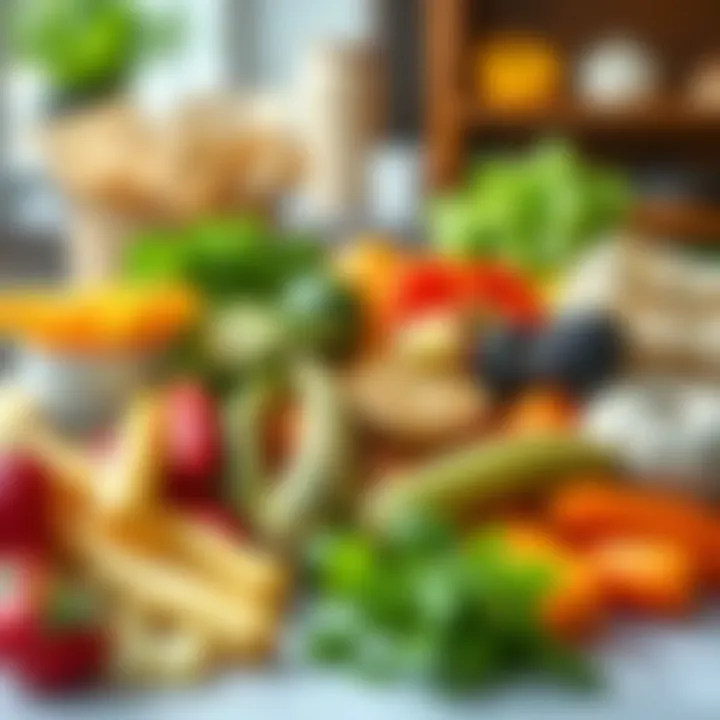 A variety of nutritious foods representing a balanced diet.