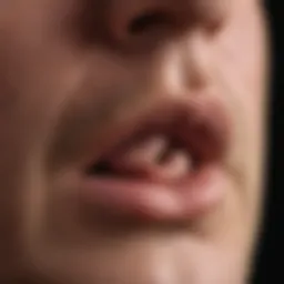 Close-up view of dark brown nasal mucus on a tissue