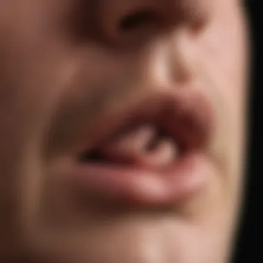 Close-up view of dark brown nasal mucus on a tissue