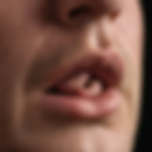 Close-up view of dark brown nasal mucus on a tissue