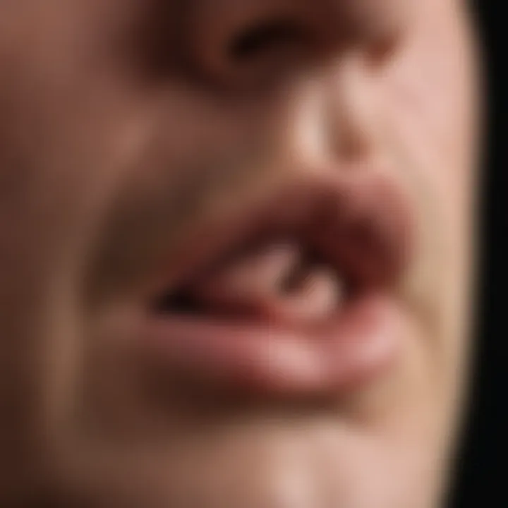 Close-up view of dark brown nasal mucus on a tissue