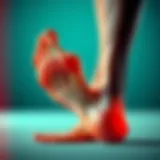 Anatomy of foot muscles showing common cramp areas