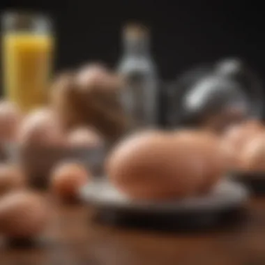 Keto Protein Sources Different sources of protein suitable for a ketogenic diet, such as eggs and fish