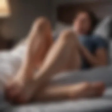 Experiencing Leg Cramps at Night Illustration of a person experiencing leg cramps during sleep