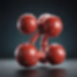 Illustration of nitric oxide molecular structure