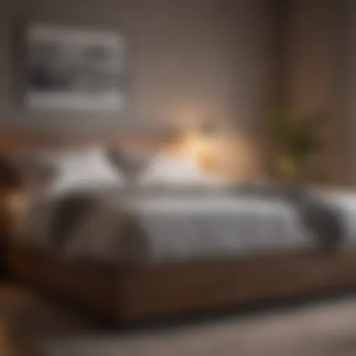 A serene bedroom environment promoting restful sleep