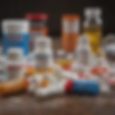 Over-the-Counter Medications for Head Colds A display of various over-the-counter medications for colds