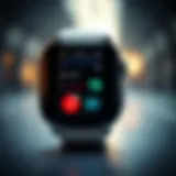 Innovative smartwatch displaying health metrics