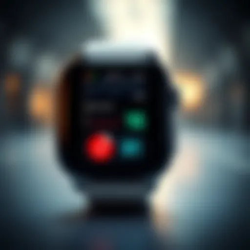 Innovative smartwatch displaying health metrics