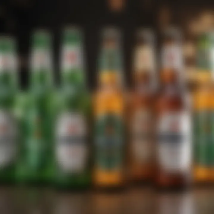 Graph comparing the alcohol content of various popular beers including Heineken.