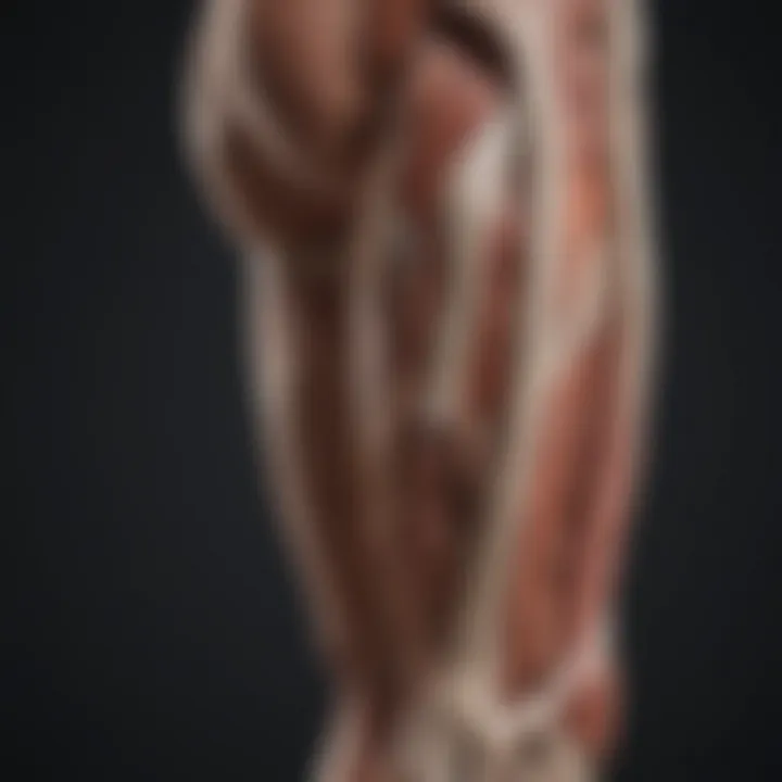 Illustration of muscle anatomy related to leg cramps