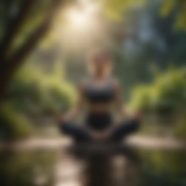 A tranquil scene of nature, representing mindfulness and the calming effects of yoga on mental health.