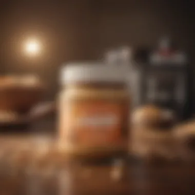 Nutritious Peanut Butter Nutritious jar of peanut butter showcasing its creamy texture