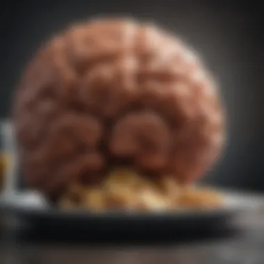 Psychological Factors in Intermittent Fasting Brain illustration depicting psychological impact of dieting