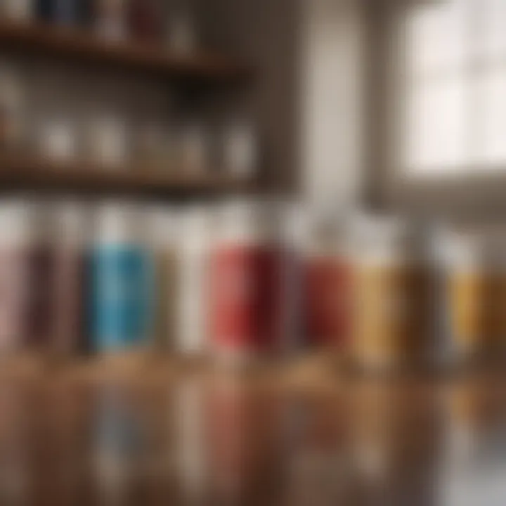 An assortment of protein powder types lined up for selection