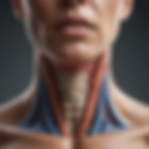 Thyroid gland anatomy illustration