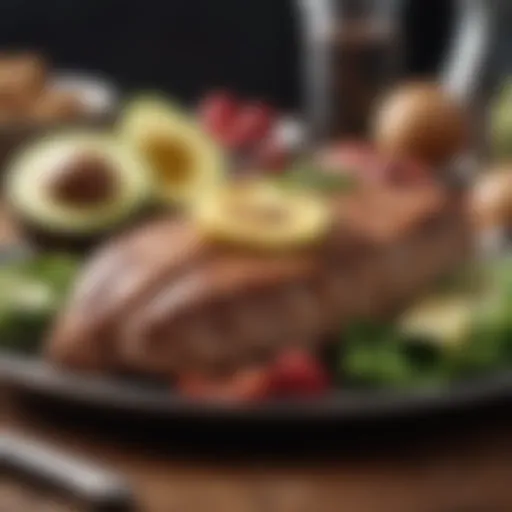 Keto diet food variety showcasing healthy fats